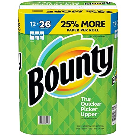 bounty select a size double roll paper towels 12 rolls