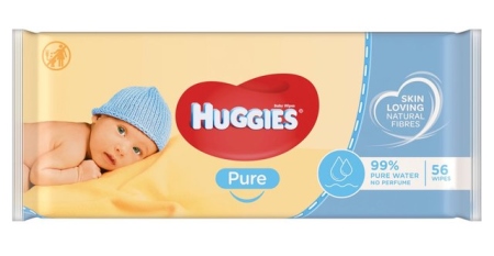 huggies baby wipes pure 56's