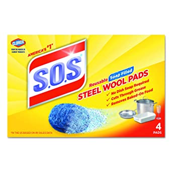 sos steel wool pads 4 unit